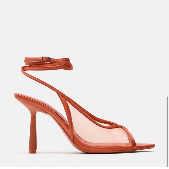 ✨SALE✨ ZARA MESH HEELED SANDALS✨SALE✨ - Picture 3 of 11
